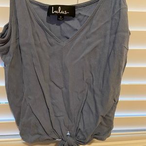 Blue Crop Top